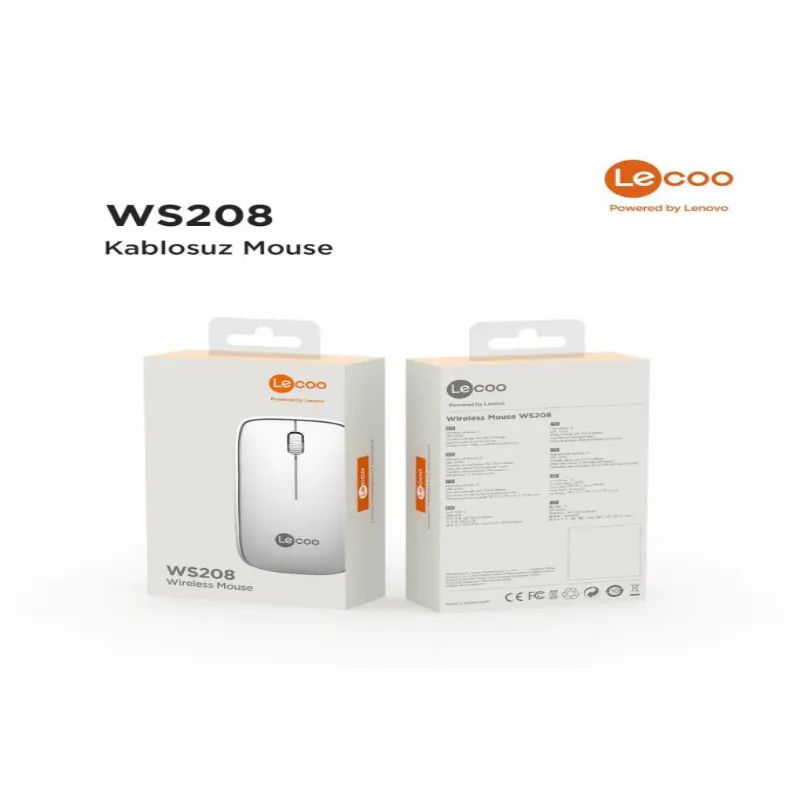 Lecoo-WS208-Kablosuz-1200DPI-3-Tuslu-Optik-Mouse