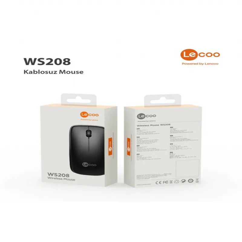 Lecoo WS208 Kablosuz 1200DPI 3 Tulu Optik Mouse