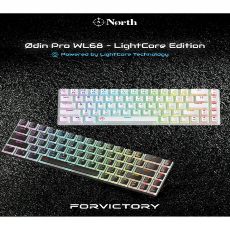 North Odin Pro WL68 Lightcore Kablosuz Bluetooth Rgb Red Switch