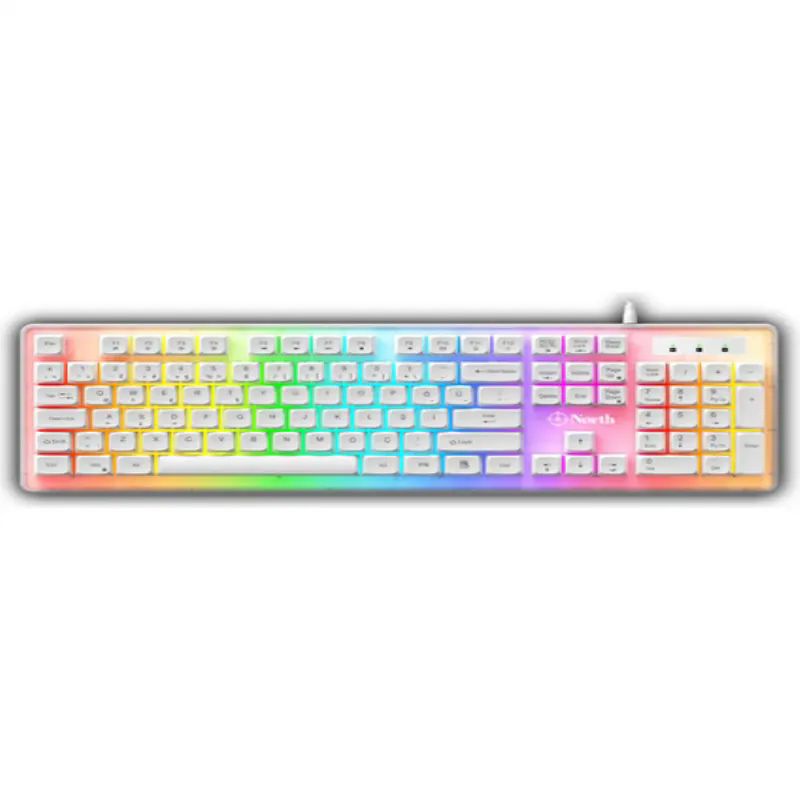 North-Paladin-Mekanik-Hisli-Turkce-Rgb-Beyaz-Gaming-Klavye