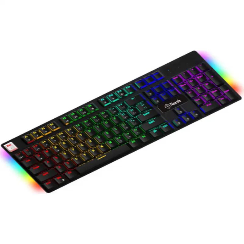 North-Shield-Blue-Switch-Turkce-Q-RGB-Full-Metal-Panel-Mekanik-Gaming-Klavye-Siyah