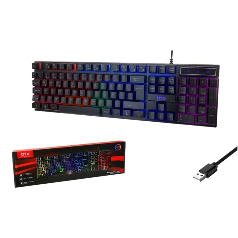 TRIO-TRK105-USB-KABLOLU-TURKCE-Q-ISIKLI-RAINBOW-GAMING-KLAVYE